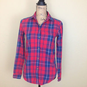 American Eagle Plaid Boyfriend Shirt